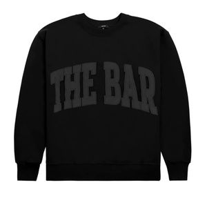 THE BAR VARSITY SWEATSHIRT BLACK
